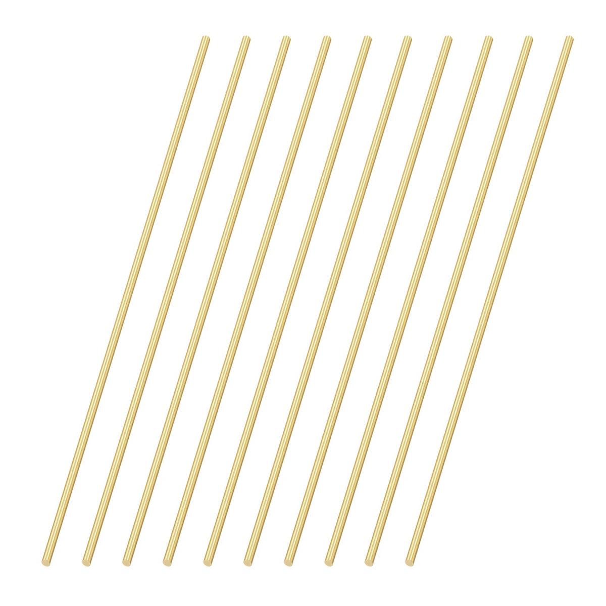 VictorsHome 2mm x 300mm Brass Rods, Round Solid Shaft Lathe Bar for DIY Crafts RC Aircraft Model Car 10pcs