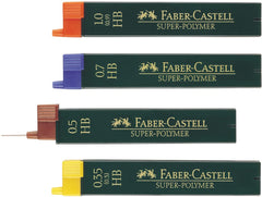 Faber-Castell Miscellaneous Super-Polymer Fineline Lead, 0.5mmBlack, HB, For Art, Craft, Drawing, Sketching, Home, School, University, Colouring