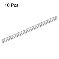 TA-VIGOR 10Pcs Extended Compressed Spring, 10mm OD,0.7mm Wire Size,50mm Length Durable Stainless Steel Small Dual Hook Tension Spring for Furniture Screen Doors Repair Projects