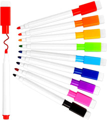 VEYLIN Whiteboard Markers/ Pen and Eraser set for Kids, 9 Piecs, Fine Tip Colour