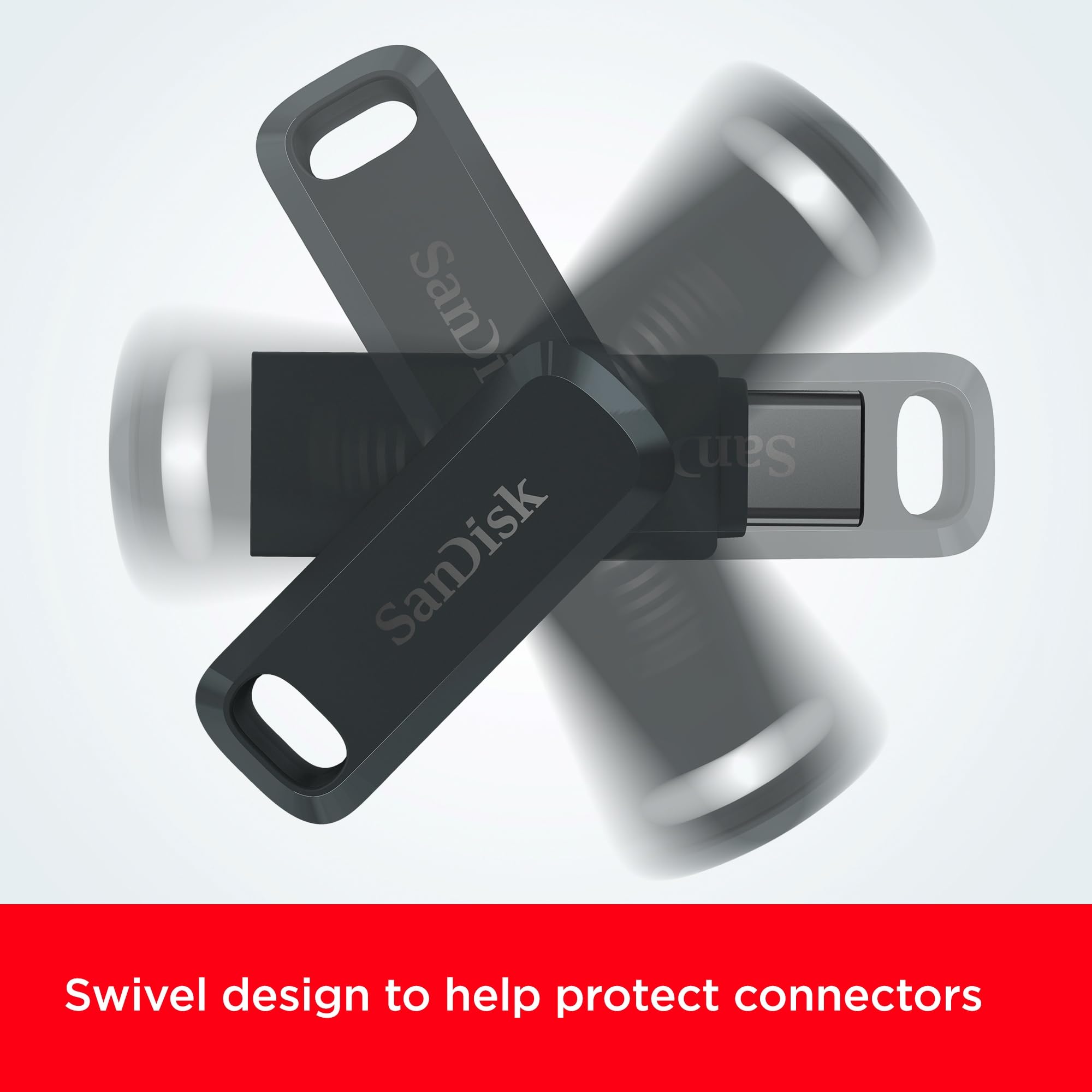 SanDisk 128GB Ultra Dual Drive Go USB Type-C Flash Drive, up to 400 MB/s, with reversible USB Type-C and USB Type-A connectors, for smartphones, tablets, Macs and computers, Black