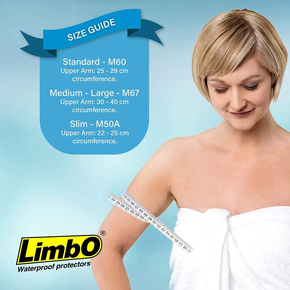 LimbO Waterproof Protectors Cast and Dressing Cover - Adult Half Arm (M50A: 22-25 cm Above Elbow Circ.)