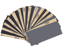 BBbanda 120 to 2000 Assorted Grit Sandpaper 24pcs 9 x 3.6 Inch Wet and Dry Sanding Paper for Walls Wood Metal Plastic Glass From Fine to Coarse Sand Paper