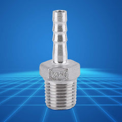 1 x SS304 Stainless Steel Barbed Hose Connector with Thread Adaptor DFE Tail Pipe 1/8~3/4