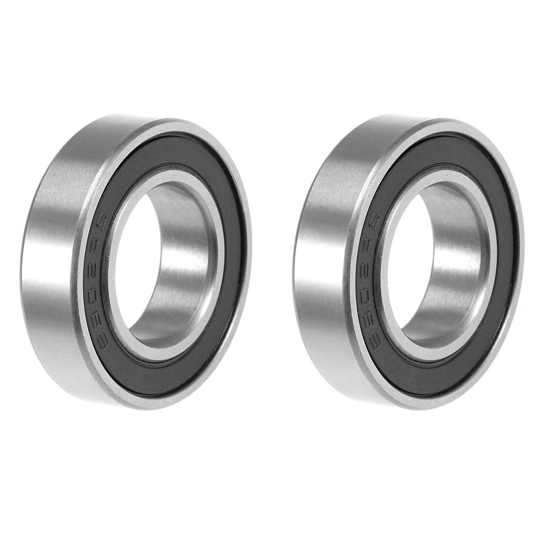 sourcing map 6902-2RS Deep Groove Ball Bearing 15x28x7mm Double Sealed ABEC-3 Bearings 2-Pack