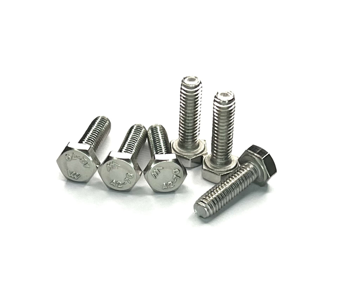 M8 (8mm x 45mm) Hex Set Screw (Fully Threaded Bolt) - A2 Grade Stainless Steel (pack of 10)