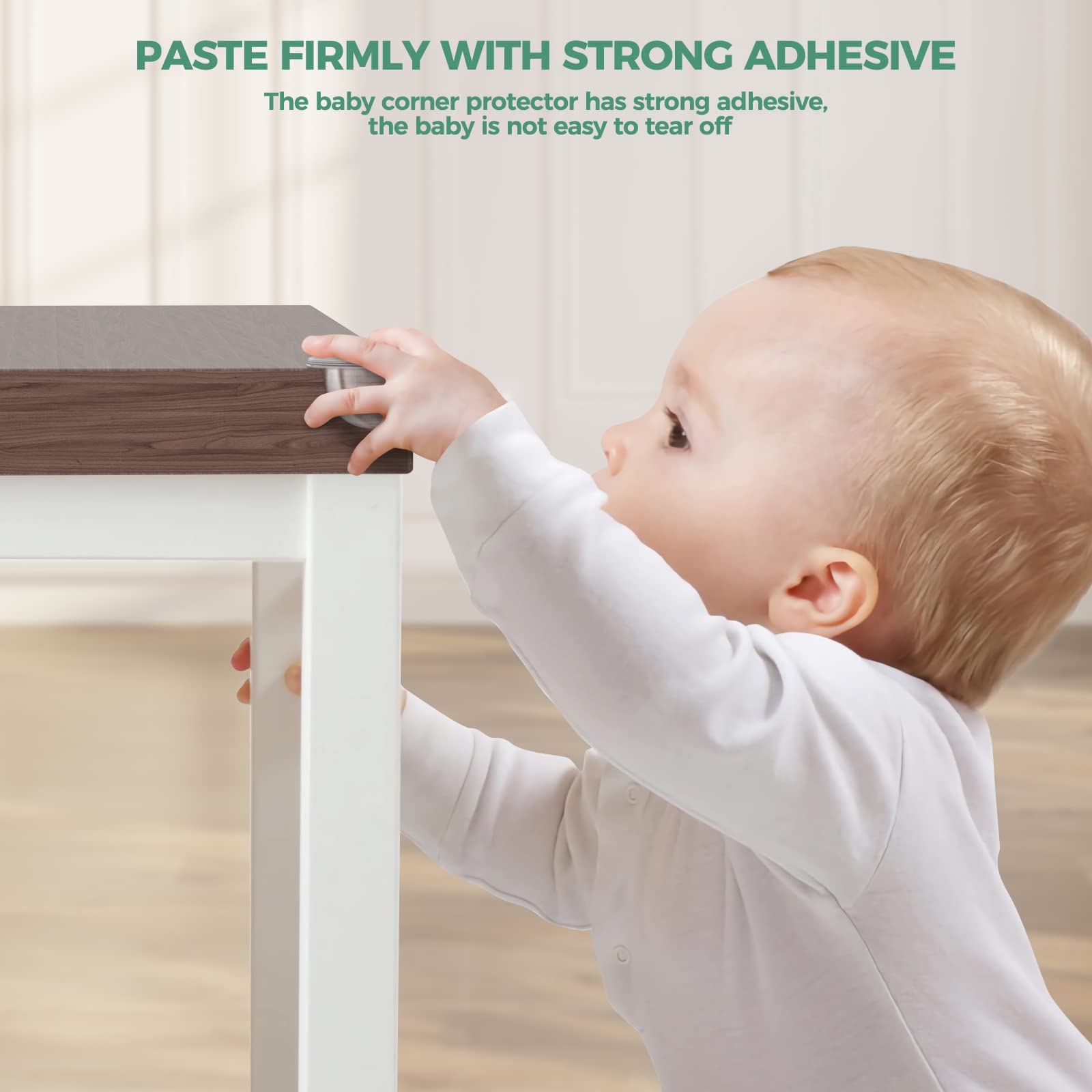 Peakally Corner Protectors for Baby 30 Pack, Thick Table Furniture Edge Protectors with Strong Adhesion, Table Corner Guard & Edge Safety Bumpers Clear