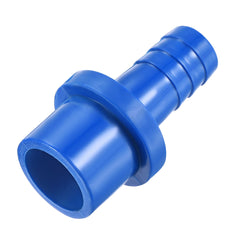 sourcing map PVC Pipe Fitting 12mm Barbed x 20mm OD Spigot Straight Tube Adapter Hose Quick Connector, Blue