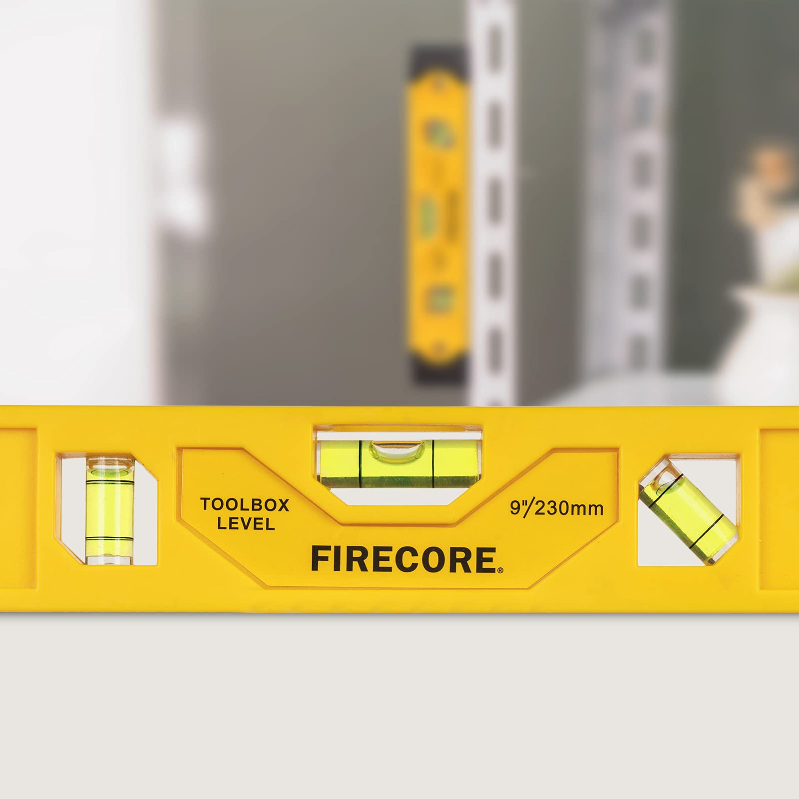 Spirit Level, Firecore Small Spirit Level, Level Tool, Magnet Torpedo Level with 3 Bubble 45°,90°,180°, 230mm/23cm/9Inch - FSL230PC