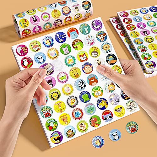 Reward Stickers for Teachers. 1008 Stickers for Kids in 56 Designs. 1 Inch School Stickers on Sheets. Teacher Supplies for Classroom, Potty Training Stickers, Motivational Stickers