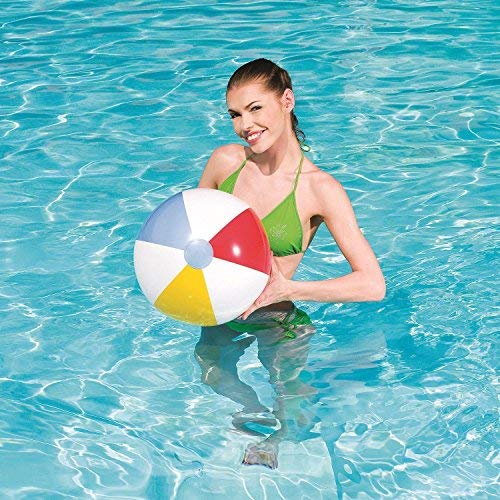 SHATCHI 16/20/24 inch Beach Ball Inflatable Multi Coloured Holiday Swimming Pool Party Toys Blow Up Summer Game, 1pk-12pk, Rainbow, 2pcs