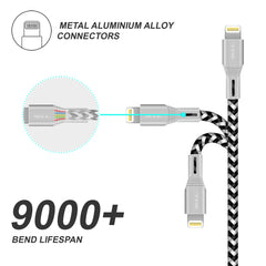 Lightning iPhone Charger Cable, iSOUL 15CM Short Braided USB Cord for iPhone 13/12/11/Pro/XS/Max/XR/X/10/8/7/6s Plus, iPad Air/Pro/Mini, iPod [Ultra Fast Sync & Charging]