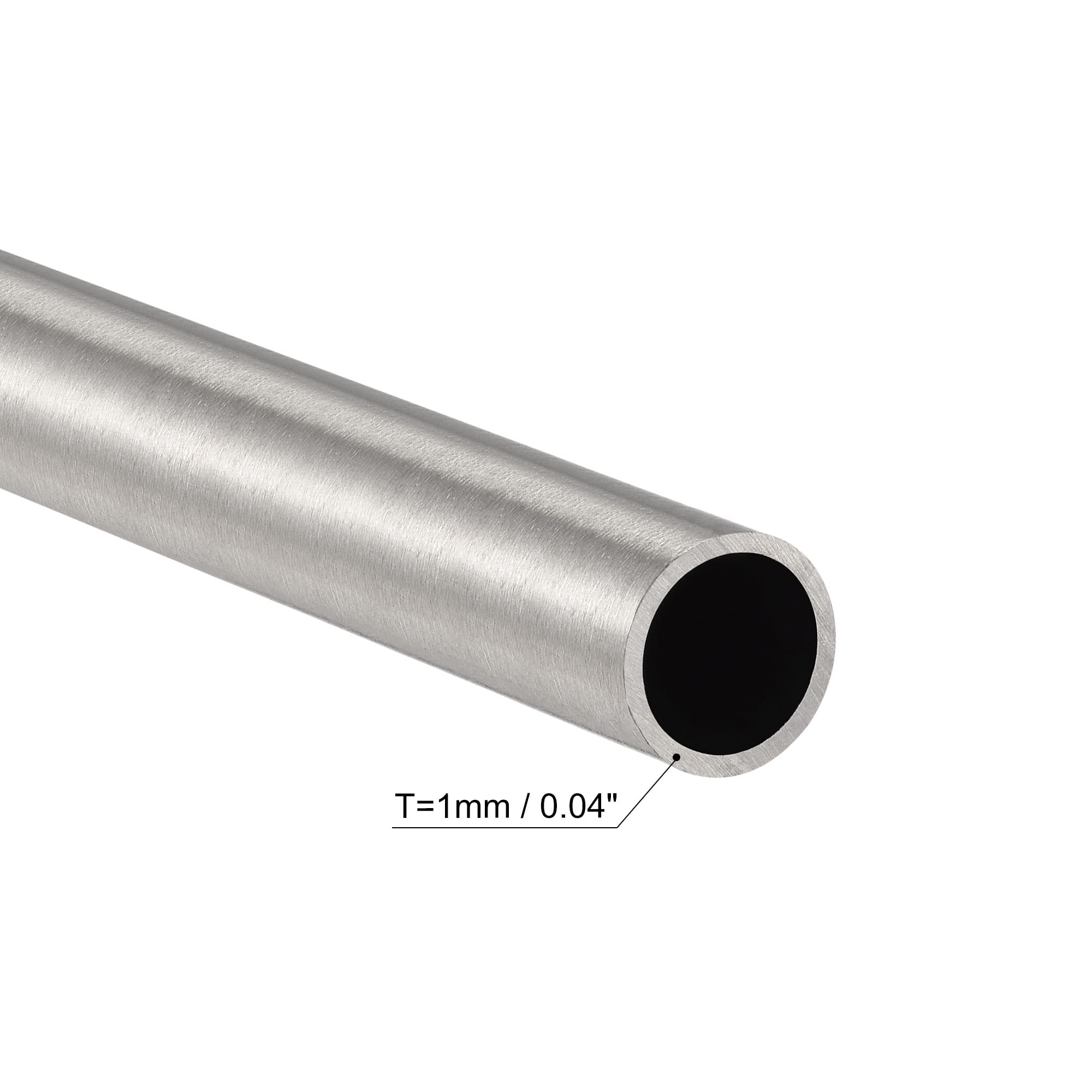 sourcing map 304 Stainless Steel Round Tube 11mm OD 1mm Wall Thickness 250mm Length