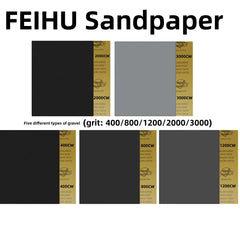 FEIHU 230X280mm Sandpaper 400 800 1200 2000 3000-10 Pieces of Sandpaper, Professional Sandpaper Set, Dry Wet paper Sandpaper for Cars, Wooden Furniture, Stone, Varnish, Metal, Glass