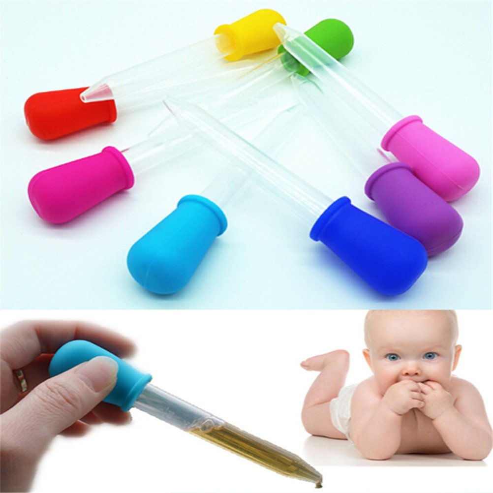 Silicone Liquid Droppers, 8 Pcs Clear Plastic Droppers Pipettes Bulb Tip Eye Dropper for Candy Molds Baby Feeder, Gummy Mold and Crafts