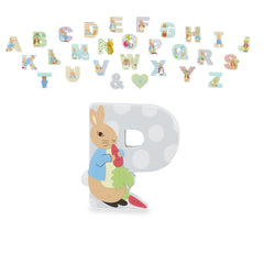 Peter Rabbit Wooden Letters by Orange Tree Toys, Letter P with Peter - Alphabet Animal Letter for Personalised Baby Name, Toy Box, Door, Wall Decorations, Animals Nursery Decor, Boys Girls Bedroom