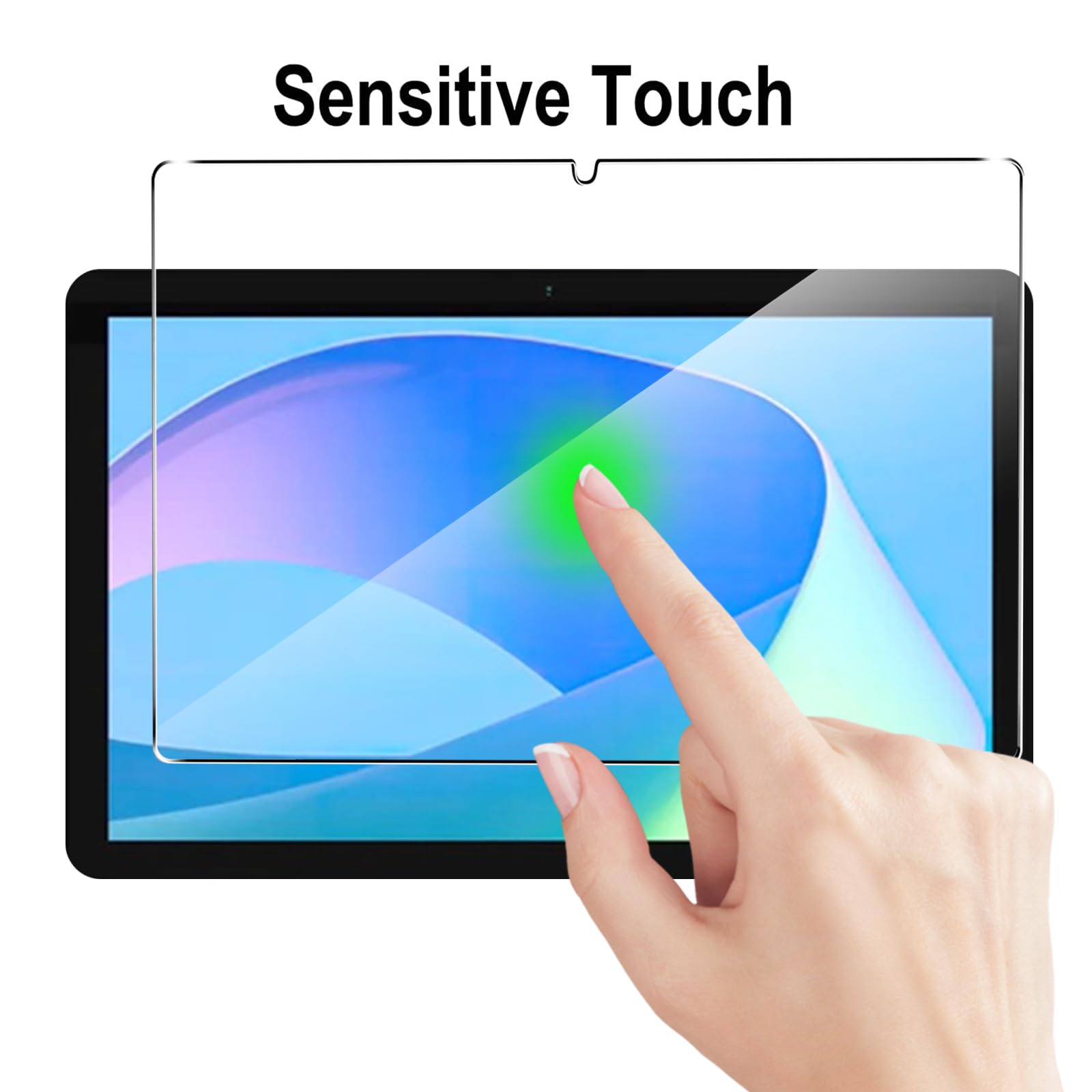 KZIOACSH Screen Protector for DOOGEE U10 Tablet 10 Inch,2 Pack HD Tempered Glass Screen Protector Cover High Hardness Anti-Scratch Anti-Fingerprint Touch Sensitive Protective Screen Film