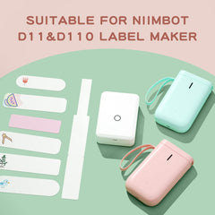 NIIMBOT Lable Maker Tape 0.59 inches x 1.97 inches (15×50mm) Thermal Printer Sticker Paper with Self-Adhesive for D11/D110/D101 Label Maker,1 Roll of 130 (White)