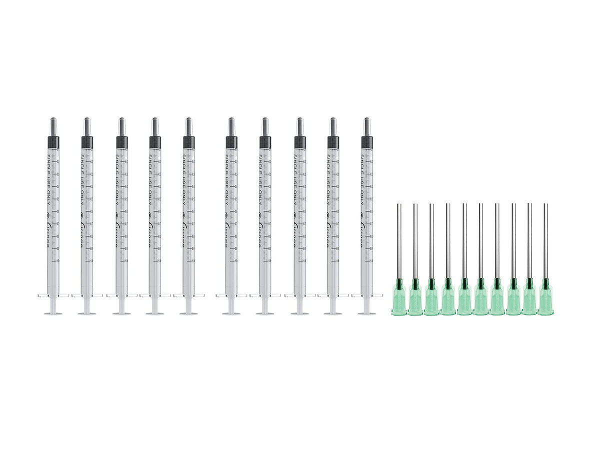 Ciringe 1 ml Syringe with 14G Green Mixing Kit - 10 Sets