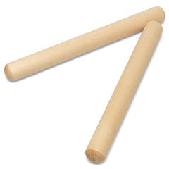 Theodore CLA7-NT Wooden Claves - Quality Rhythm Sticks - Natural - Pair