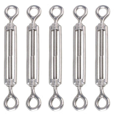 Eidoct 5 Pcs Stainless Steel 304 Turnbuckle Wire Rope Cable Tension (M5 Eye & Eye)