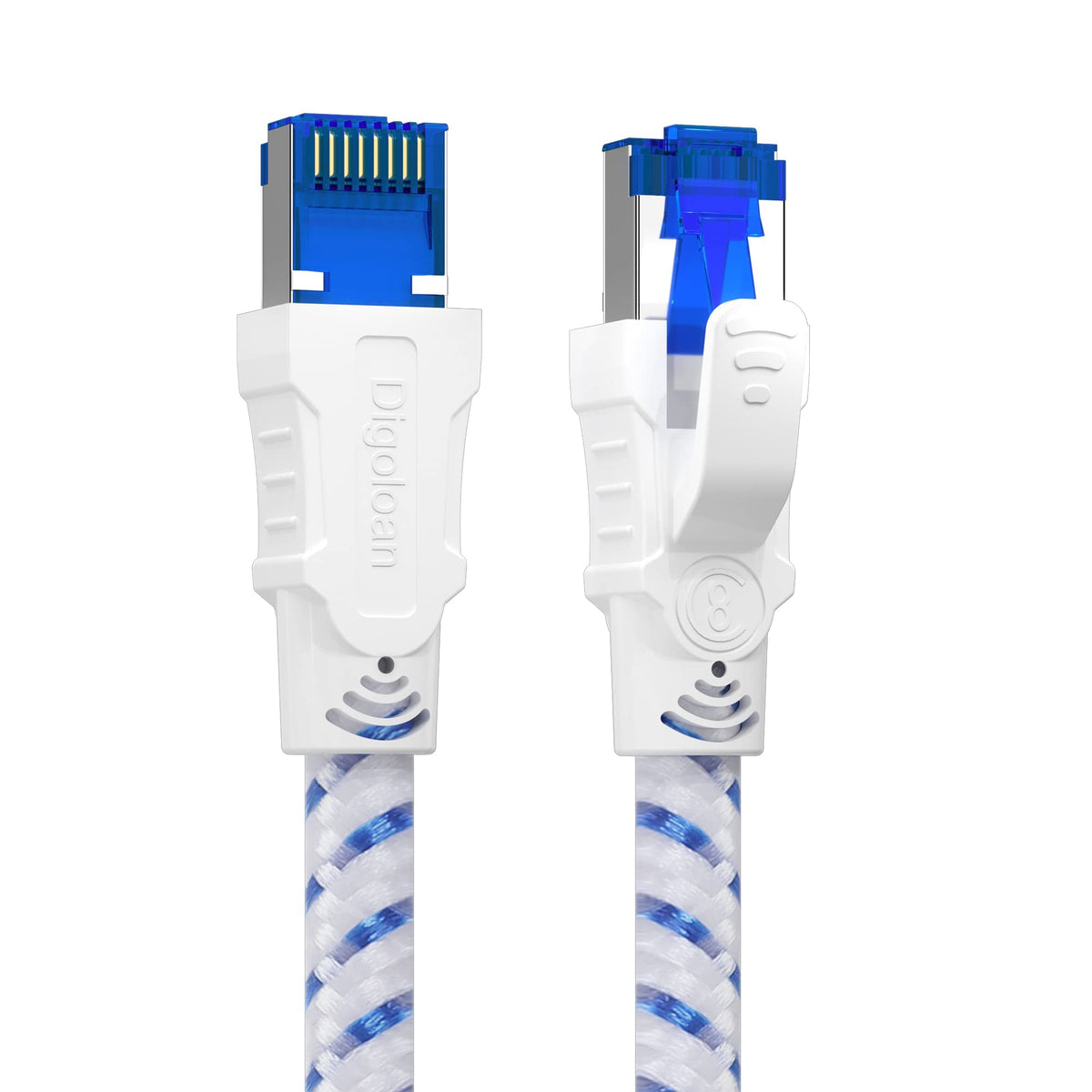 Ethernet Cable 3m, Cat 8 Internet Network Lan Cable, High Speed Cat8 Gigabit 40Gbps 2000MHz S/FTP Nylon Braided Patch Cord with Rj45 Connector for PS4, Xobx, Ethernet Splitter, Faster than Cat6/Cat 7