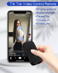 Zttopo TIK Tok Scrolling Remote Control for iPhone, iPad, iOS, Android, Bluetooth Remote Control For Kindle App Page Turner,Camera Photo, Video Like Clicker for iPhone,Samsung,Smartphone