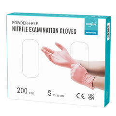 EUROPAPA® Disposable Nitrile Gloves Powder-Free Examination Gloves EN455 EN374 Latex-Free Disposable Gloves in Sizes S, M, L & XL Pack of 200 (S, Pink)