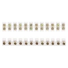 AUKENIEN Electrical Connector Blocks Kit 3 Values 6pcs 3A 5A 10A Terminal Block Strip 3 5 10 Amp Electric Wire Connectors White Choc Blocks Connecting for Wiring Cable