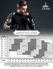 LAFROI Men's Long Sleeve UPF 50and Baselayer Skins Performance Fit Compression Rash Guard-CLYYB Asym Gaze Size LG