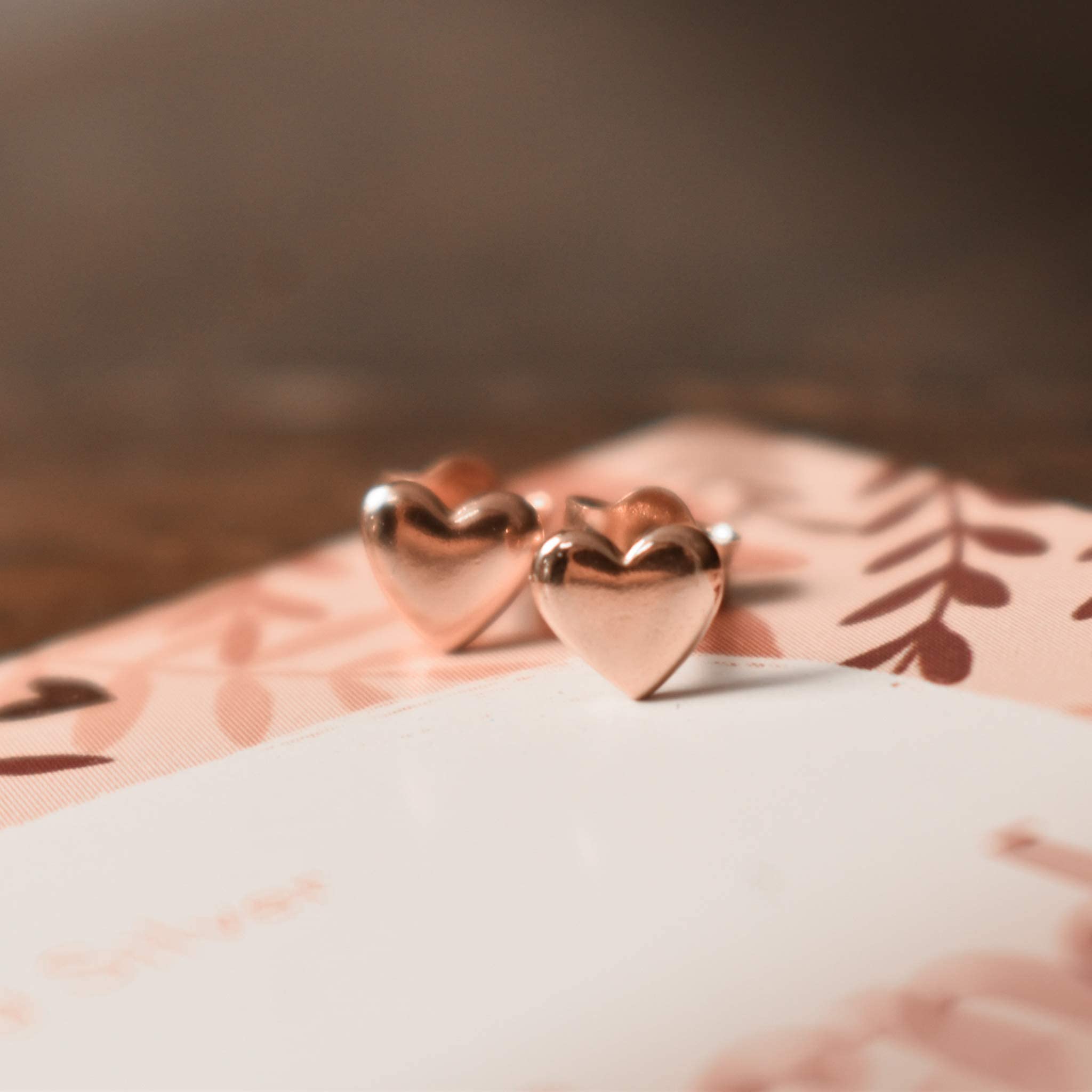 Auntie rose gold heart earrings   gifts for Aunty Great Aunt   birthday card for special Christmas xmas present gift uk   jewellery from Niece or Nephew