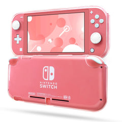 FIWWAT Switch Lite Case Protective Case for Switch Lite, Soft Lite Cover Compatible with Switch Lite TPU Cover with 2 x Thumb Grip Caps Carry Travel Case for Boys Girls, Clear