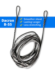 longbowmaker B-55 Dacron Bow String 44-66 Inchens Replacement Bowstring for Traditional and Recurve Bow (12 strands(up to 40lbs), AMO 56 inches(actual 52 inches))