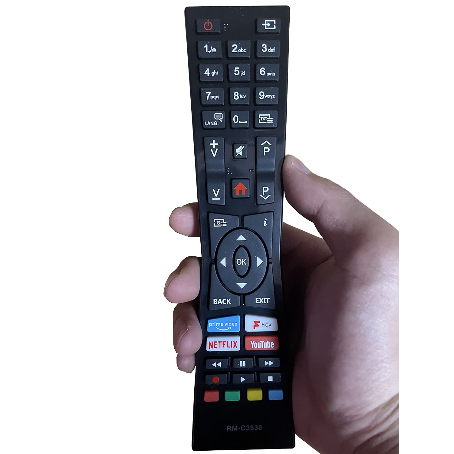 NEW Replacement JVC RM-C3338 RC43101P Remote Control for JVC Smart TVs with Fplay YouTube Netflix Buttons Universal Bush TV Remote - No Setup Required LT-24C680 LT-24C685 LT-32C695 LT-32C795