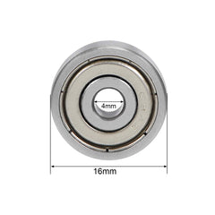 sourcing map 634ZZ Deep Groove Ball Bearing 4x16x5mm Double Shielded Chrome Steel Bearings 2-Pack