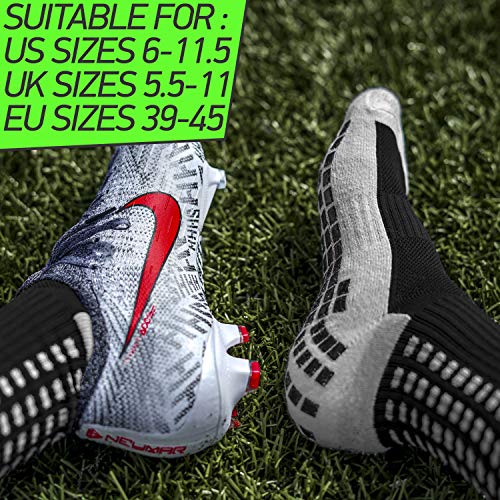 LUX Grip Socks Football - Football Grip Socks Men - Anti-Slip - Anti-Blister Football Socks For Men - Basketball Socks - Hockey - Volleyball - Yoga Socks