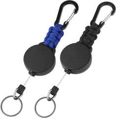 EOTW Retractable Keyring Keychain, 2pc Extender Retractable Badge Reels Key Chain Holder Lanyard Clip Heavy Duty Key Lanyard Clip Belt