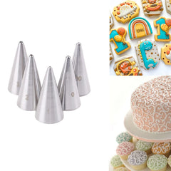 Small Round Piping Nozzles for Writing,Drawing,Tiny Detail,Sugar Cookies,Royal Icing Piping Tip,5 Pcs