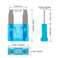 JOREST 100Pcs Car Fuse Kit - Mini Blade Fuses Automotive and 1 Auto Fuse Puller - 11 Specifications Mixed Auto Fuse for Car/Caravan/Truck/Motorhome (2Amp 3A 5A 7.5A 10A 15A 20A 25A 30A 35A 40A)