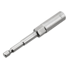 Sourcingmap 1/4 inches Quick-Change Hex Shank 10mm Deep Socket Nut Setter Driver Drill Bit, 100mm Length, Metric No-Magnetic