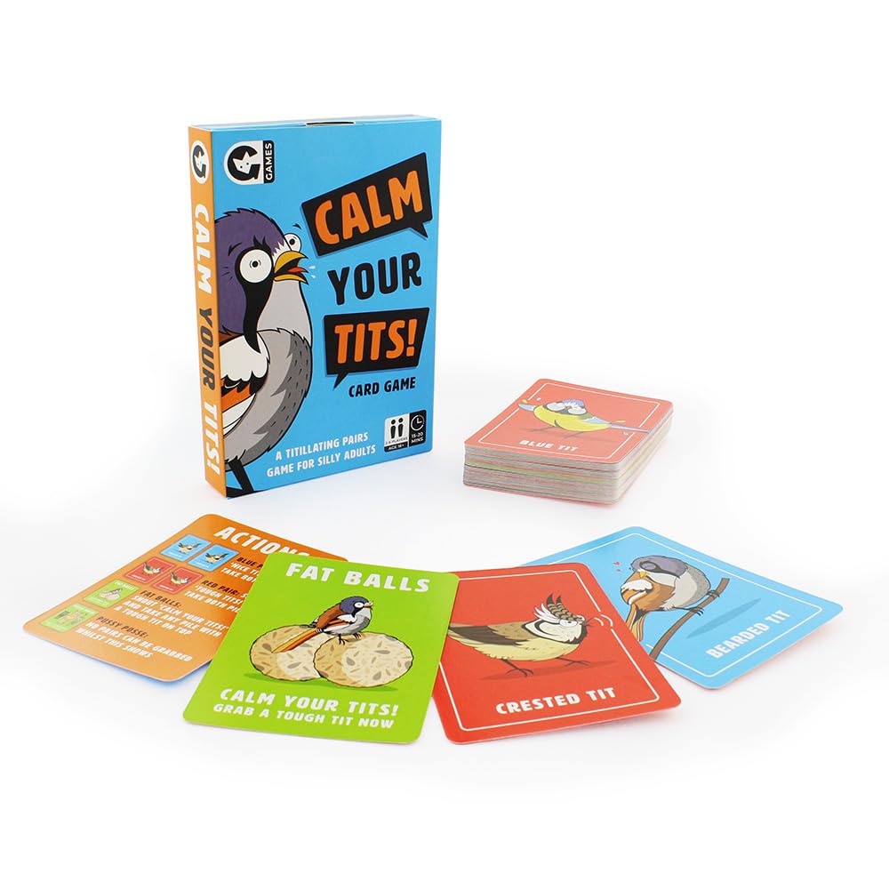 Ginger Fox Calm Your Birds Silly Card Game   Laugh-Out-Loud Adult Fun With Friends At Party Games Night   Matching Pairs Play For Grown-Ups Based On Funny Nature Names   3and Players, Aged 16and Years