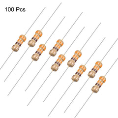 Sourcingmap 100Pcs 330 Ohm Resistor, 1/4W 5% Tolerance Carbon Film Resistors, 4 Bands for DIY Electronic Projects and Experiments