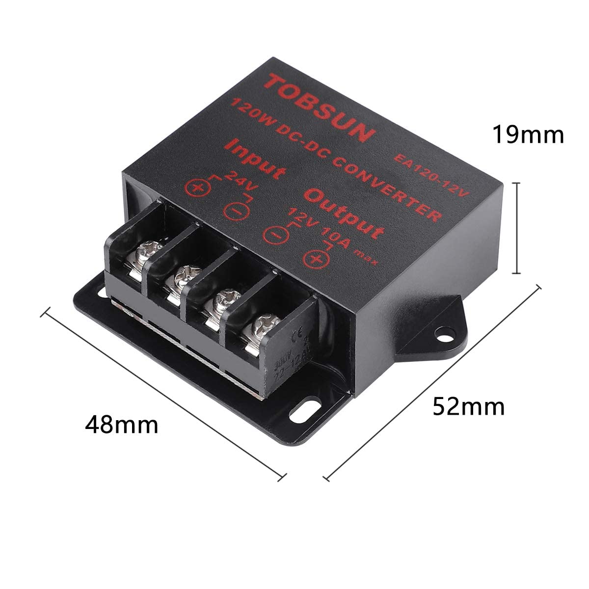 HOMELYLIFE DC 24V to DC 12V 10A 120W Step-Down Buck Converter Voltage Regulator Reducer – Stable, Efficient & Powerful Conversion for Automotive, Industrial & DIY Electronic Projects