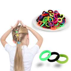 100 PCS Hair Bands for Girls Toddler Hair Bands Baby Hair Bobbles for Baby Girls Kids Toddlers Multicolor (Light -colored-100pcs)