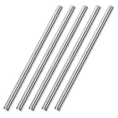 TOP-VIGOR 5Pcs 6mm x 150mm 304 Stainless Steel Round Rods, Metal Solid Round Shaft Rods Lathe Bar Stock for DIY Crafts Car Helicopter Airplane Model