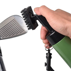 FUZVOL Golf Club Brush Groove Cleaner with Built in Water Spray and Hook, Golf Groove Cleaning Brush for Golf Ball Club, Golf Accessories Golf Gifts for Men Green