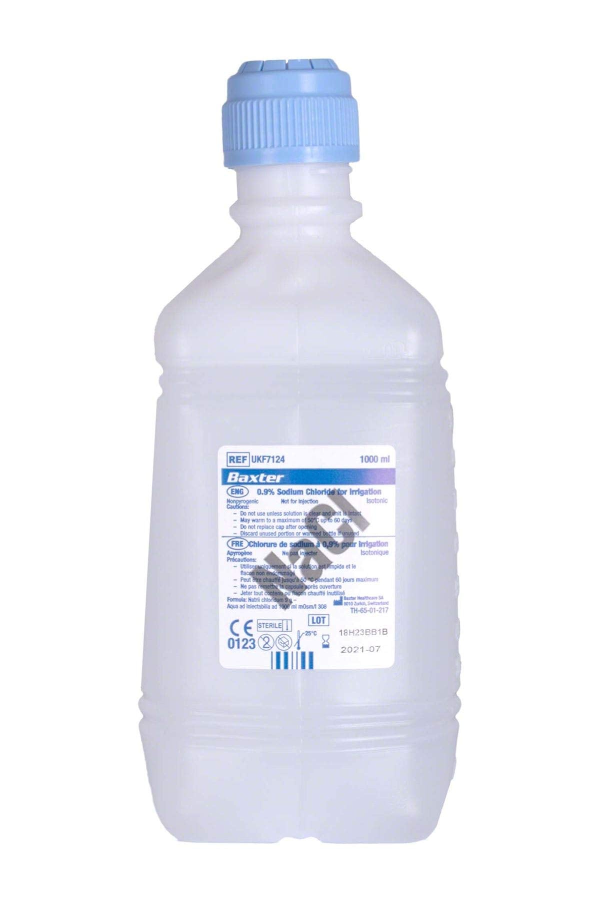 Baxter NaCl 0.9% Sodium Chloride (Saline) For Irrigation. One Litre (1000ml).