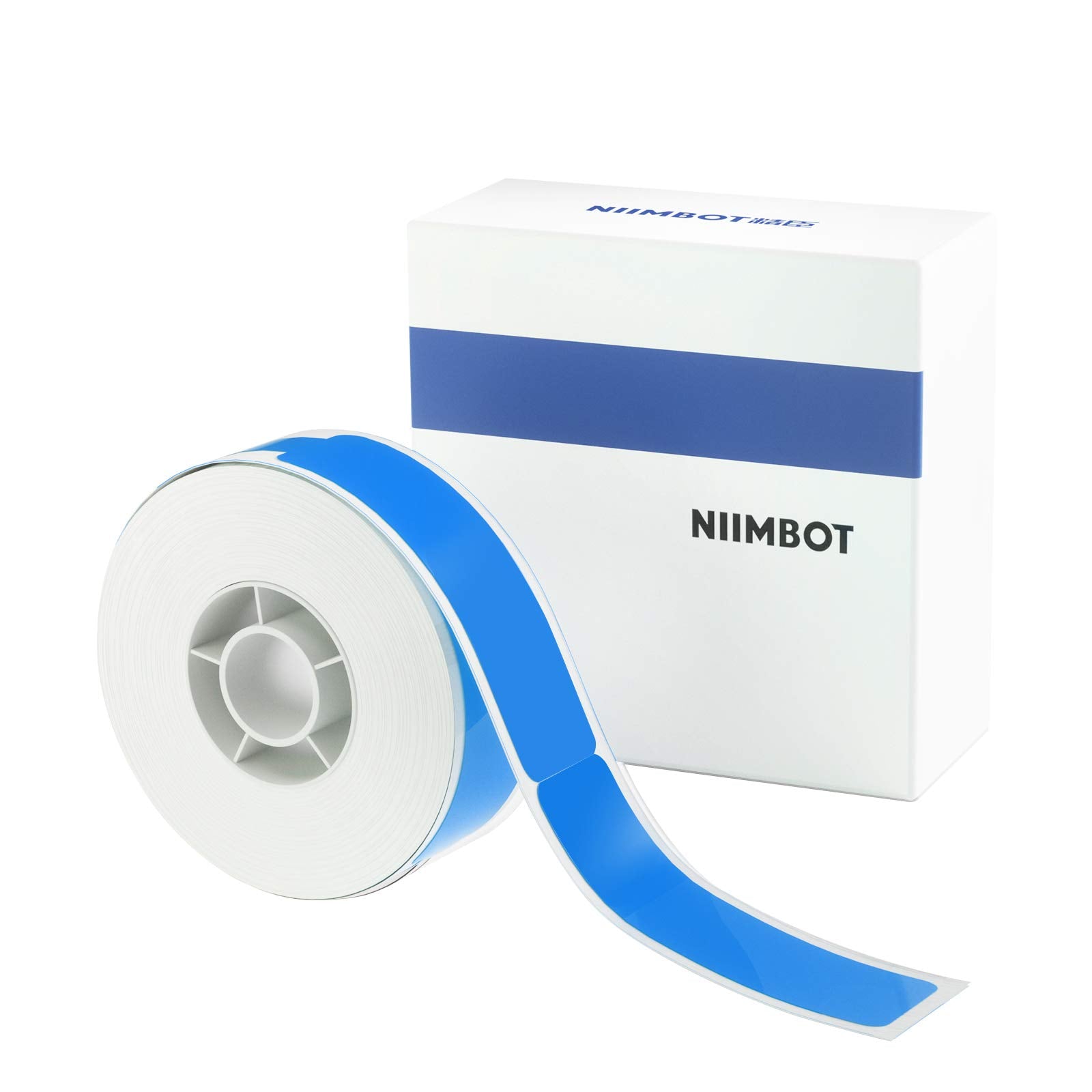 NIIMBOT Cable Label Maker Tape (0.49 inches x 4.29 inches) Printer Sticker Paper with Self-Adhesive for D11/D110/D101/H1S Label Maker,1 Roll of 65 (Blue)