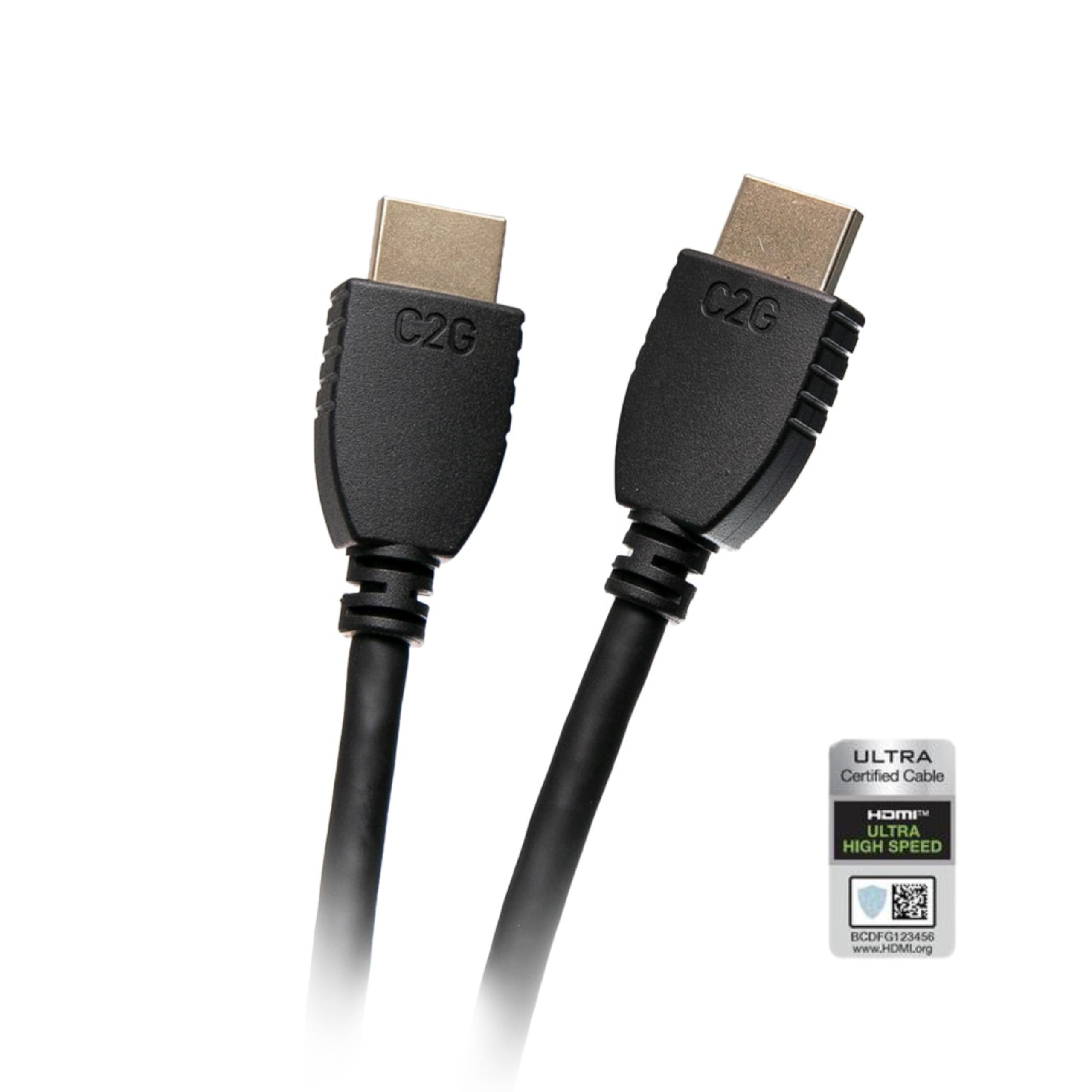 C2G 0.3M 4K UHD High Speed HDMI Cable (60Hz) with Ethernet for 4K Devices, TVs, Laptops, Xbox One, Xbox Series S, Blu-ray, DVD, PS4, PS5, Smart TV, Soundbar and Monitors (1 Foot)