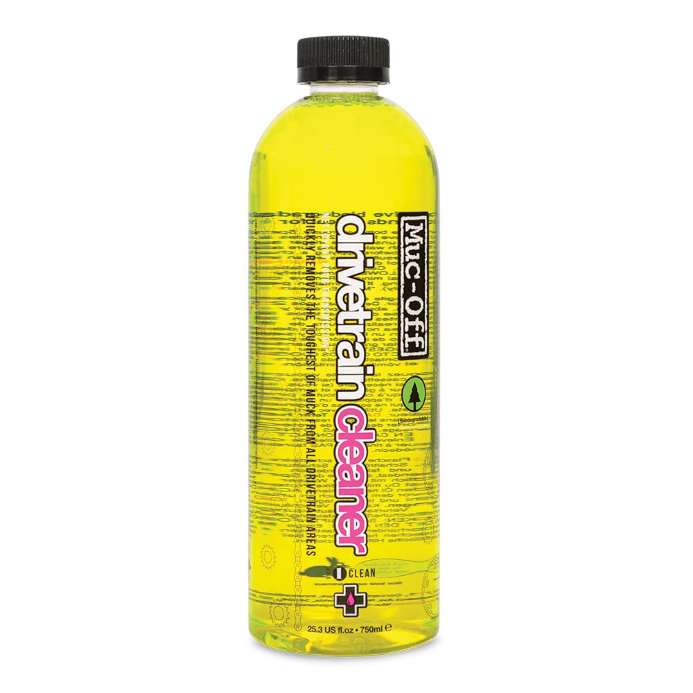 Muc-Off Drivetrain Cleaner, 750ml - Effective Bike Chain Cleaner and Chain Degreaser for Bicycle Cleaning - Bike Cleaner for MTB/Gravel/Road Bike Chains, yellow